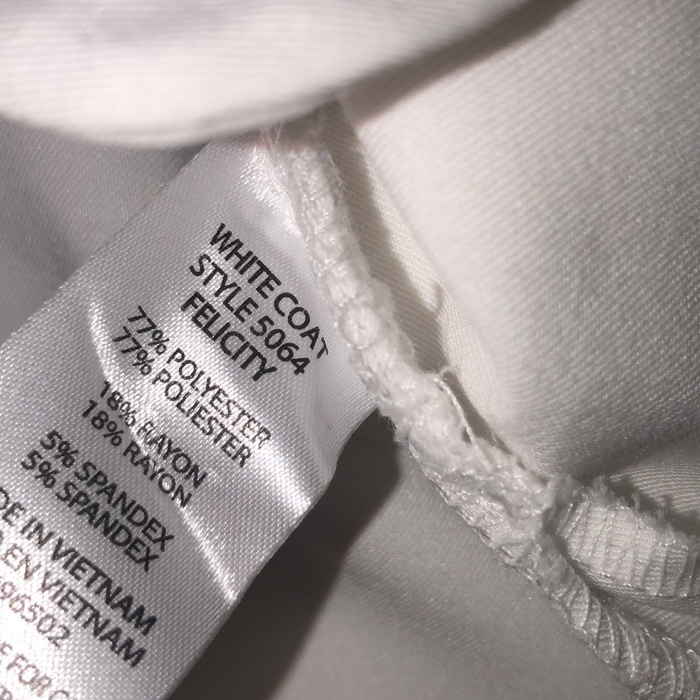 Purple label healing hands white nurses active top jacket size XLarge - Picture 5 of 9